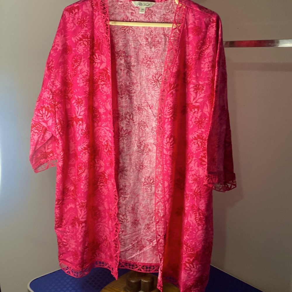 Pioneer woman, pink kimono duster